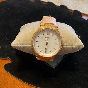 Fossil Rose Gold Watch with Pink Strap